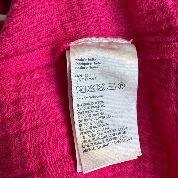 pink SLEEVELESS DRESS by H&M, 100% cotton, Size M - Picture 7 of 7